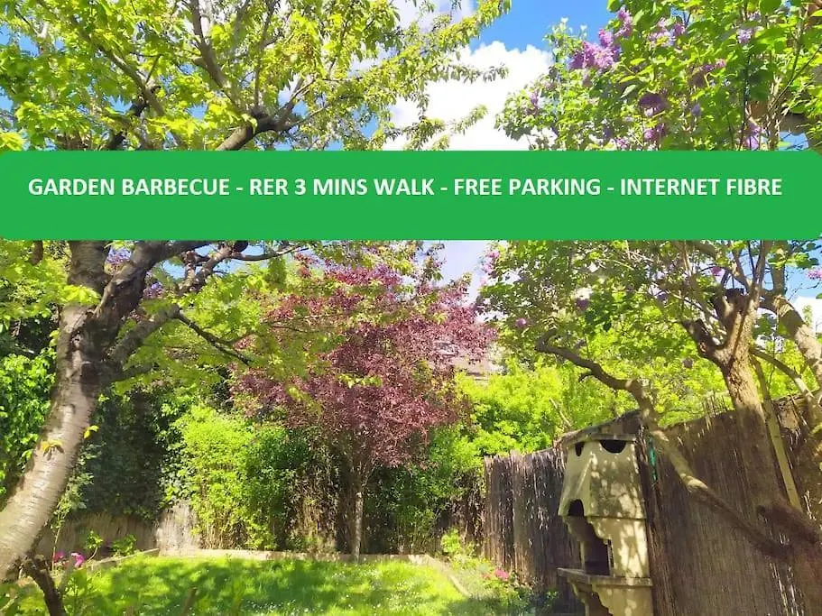 Garden House, Parking, 3 Mins Rer, 1Km Paris Villa Arcueil France